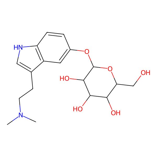2D Structure of Bufotenine O-glucoside
