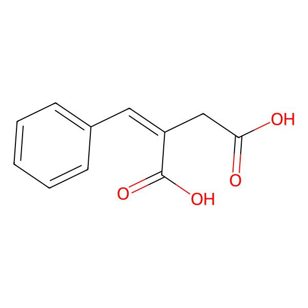 2D Structure of Butanedioic acid, (phenylmethylene)-