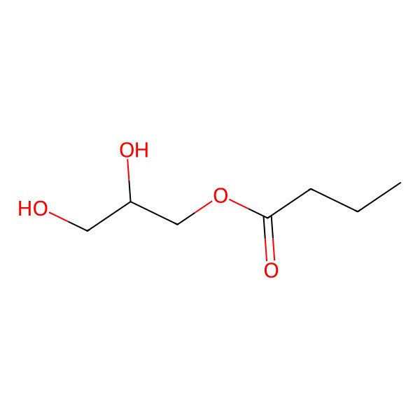 2D Structure of Butanoic acid, 2,3-dihydroxypropyl ester