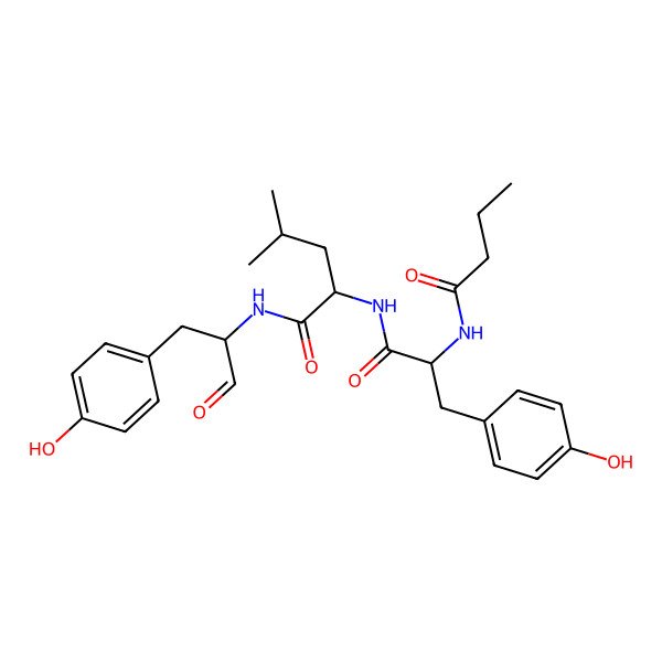 2D Structure of butanoyl-DL-Tyr-DL-Leu-DL-Tyr-al