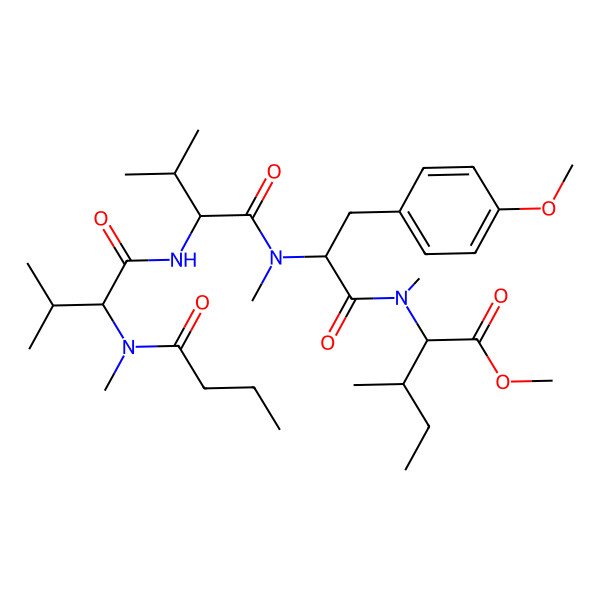 2D Structure of butanoyl-N(Me)Val-Val-N(Me)Tyr(Me)-N(Me)Ile-OMe