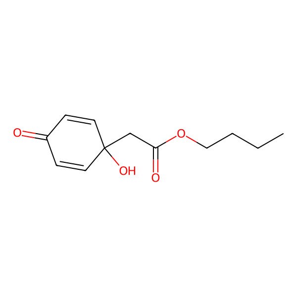 2D Structure of Butyl 2-(1-hydroxy-4-oxocyclohexa-2,5-dienyl)acetate