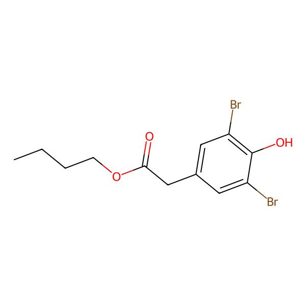 2D Structure of Butyl 2-(3,5-dibromo-4-hydroxyphenyl)acetate