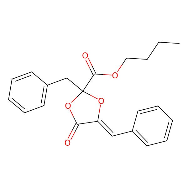 2D Structure of Butyl 2-benzyl-4-benzylidene-5-oxo-1,3-dioxolane-2-carboxylate