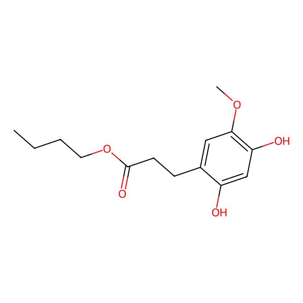 2D Structure of Butyl 3-(2,4-dihydroxy-5-methoxyphenyl)propanoate 2D Structure of Butyl 3-(2,4-dihydroxy-5-methoxyphenyl)propanoate