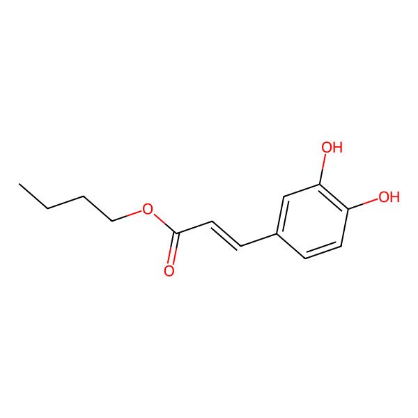 2D Structure of Butyl 3-(3,4-dihydroxyphenyl)acrylate 2D Structure of Butyl 3-(3,4-dihydroxyphenyl)acrylate