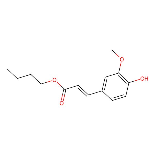 2D Structure of Butyl 4'-hydroxy-3'-methoxycinnamate 2D Structure of Butyl 4'-hydroxy-3'-methoxycinnamate