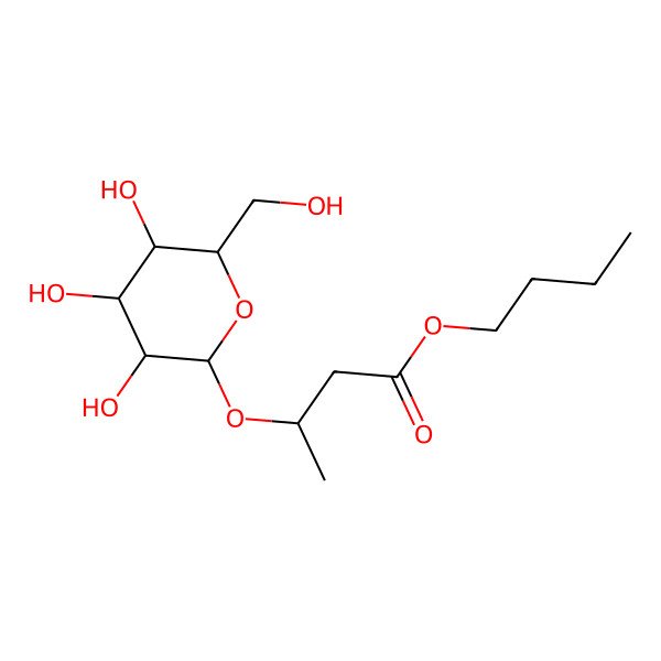 2D Structure of Butyl (S)-3-hydroxybutyrate glucoside 2D Structure of Butyl (S)-3-hydroxybutyrate glucoside