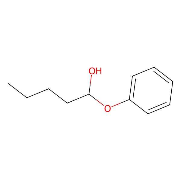 2D Structure of 1-Phenoxy-1-pentanol