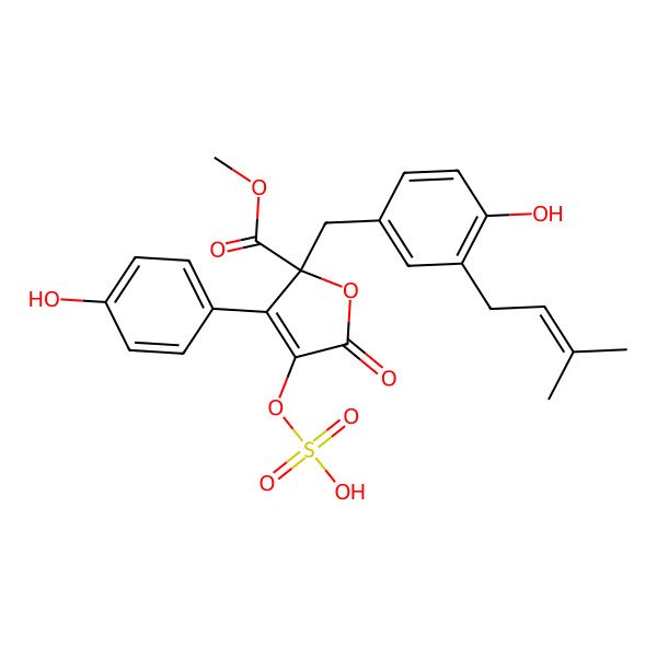 2D Structure of Butyrolactone I 3-Sulfate
