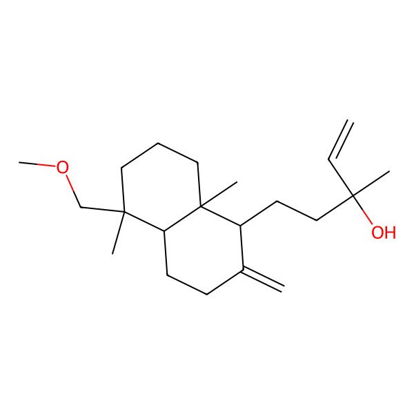 2D Structure of (3S)-5-[(1S,4aR,5S,8aR)-5-(methoxymethyl)-5,8a-dimethyl-2-methylidene-3,4,4a,6,7,8-hexahydro-1H-naphthalen-1-yl]-3-methylpent-1-en-3-ol