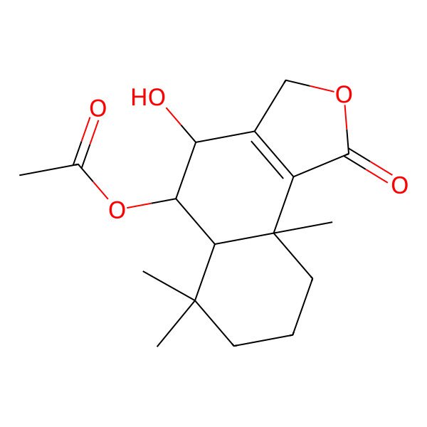 2D Structure of [(4R,5S,5aS,9aS)-4-hydroxy-6,6,9a-trimethyl-1-oxo-4,5,5a,7,8,9-hexahydro-3H-benzo[e][2]benzofuran-5-yl] acetate