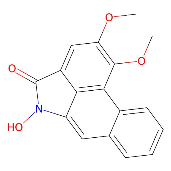 2D Structure of 10-Hydroxy-14,15-dimethoxy-10-azatetracyclo[7.6.1.02,7.012,16]hexadeca-1(16),2,4,6,8,12,14-heptaen-11-one