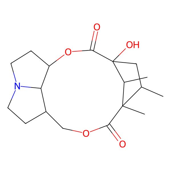 2D Structure of (1R,4S,6S,7S,11S,17R,18R)-4-hydroxy-6,7,18-trimethyl-2,9-dioxa-14-azatetracyclo[9.5.1.14,7.014,17]octadecane-3,8-dione