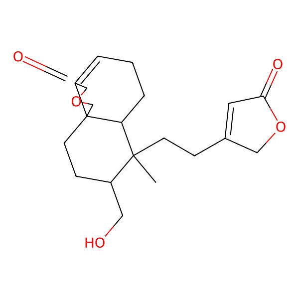 2D Structure of 8-(hydroxymethyl)-7-methyl-7-[2-(5-oxo-2H-furan-3-yl)ethyl]-5,6,6a,8,9,10-hexahydro-1H-benzo[d][2]benzofuran-3-one