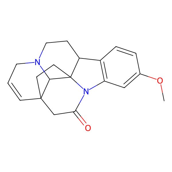 2D Structure of (1S,11S,15S,16R)-7-methoxy-4,14-diazahexacyclo[12.4.3.01,15.04,16.05,10.011,16]henicosa-5(10),6,8,19-tetraen-3-one