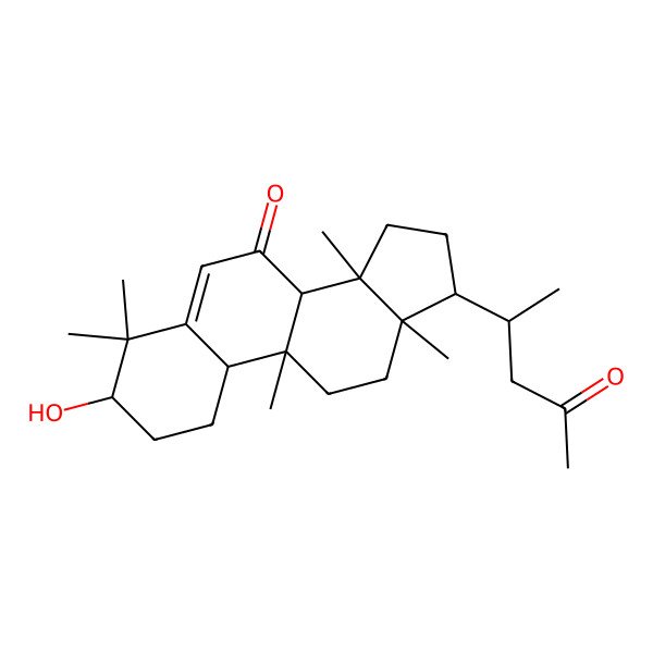 2D Structure of 3-Hydroxy-4,4,9,13,14-pentamethyl-17-(4-oxopentan-2-yl)-1,2,3,8,10,11,12,15,16,17-decahydrocyclopenta[a]phenanthren-7-one