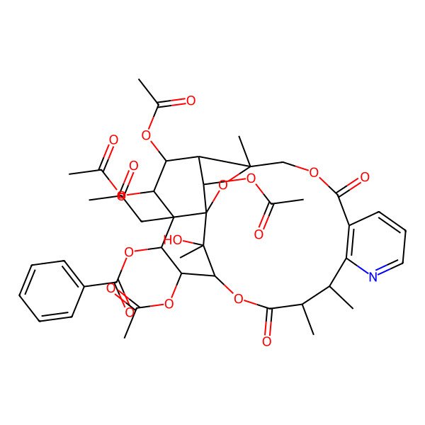 2D Structure of [(1S,3R,13S,14S,17S,18R,19R,20R,21S,22R,23R,24R,25S)-18,21,22,24-tetraacetyloxy-25-hydroxy-3,13,14,25-tetramethyl-6,15-dioxo-20-(2-oxopropyl)-2,5,16-trioxa-11-azapentacyclo[15.7.1.01,20.03,23.07,12]pentacosa-7(12),8,10-trien-19-yl] benzoate
