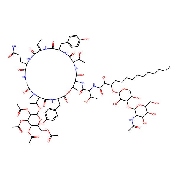 2D Structure of [C141, ManAc4]Hassallidin D