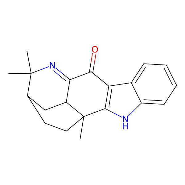 2D Structure of 1,14,14-Trimethyl-3,13-diazapentacyclo[13.2.2.02,10.04,9.012,17]nonadeca-2(10),4,6,8,12-pentaen-11-one