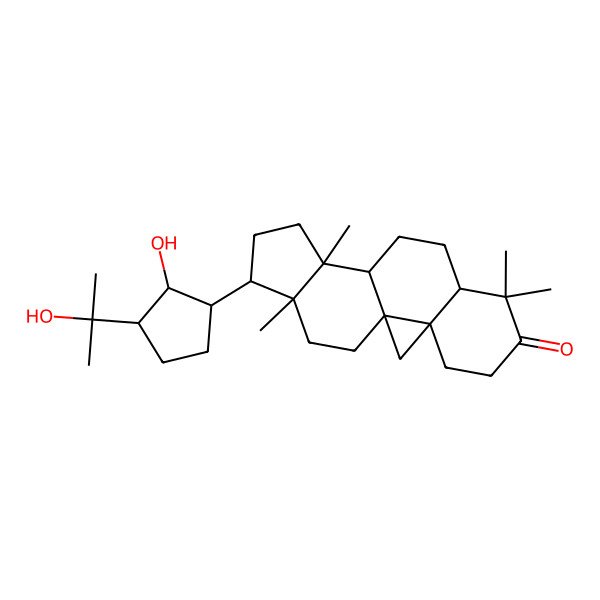 2D Structure of (1S,3R,8R,11S,12S,15R,16R)-15-[(1R,2R,3R)-2-hydroxy-3-(2-hydroxypropan-2-yl)cyclopentyl]-7,7,12,16-tetramethylpentacyclo[9.7.0.01,3.03,8.012,16]octadecan-6-one
