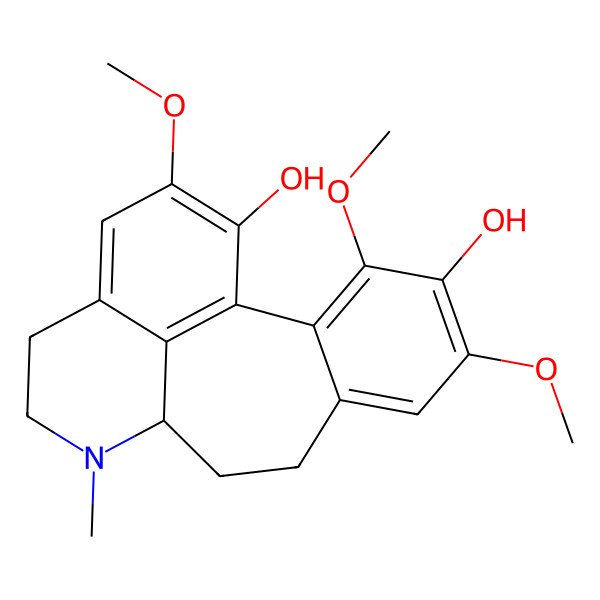 2D Structure of Benzo(6,7)cyclohept(1,2,3-ij)isoquinoline-1,11-diol, 4,5,6,6a,7,8-hexahydro-6-methyl-2,10,12-trimethoxy-, (S)- 2D Structure of Benzo(6,7)cyclohept(1,2,3-ij)isoquinoline-1,11-diol, 4,5,6,6a,7,8-hexahydro-6-methyl-2,10,12-trimethoxy-, (S)-