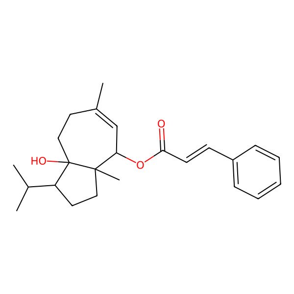 2D Structure of [(1R,3aR,4R,8aS)-8a-hydroxy-3a,6-dimethyl-1-propan-2-yl-1,2,3,4,7,8-hexahydroazulen-4-yl] (E)-3-phenylprop-2-enoate