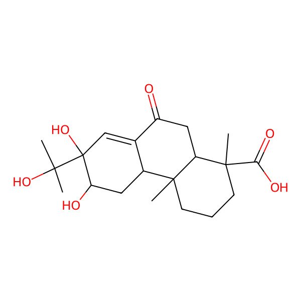 2D Structure of 6,7-Dihydroxy-7-(2-hydroxypropan-2-yl)-1,4a-dimethyl-9-oxo-2,3,4,4b,5,6,10,10a-octahydrophenanthrene-1-carboxylic acid