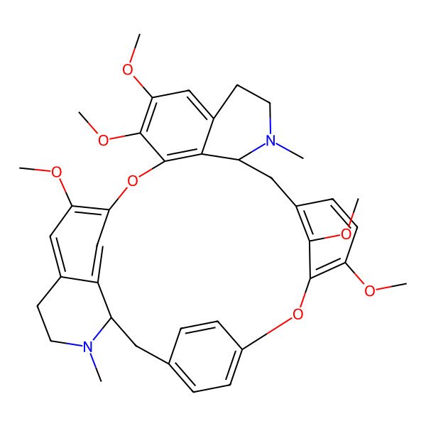 2D Structure of (1R,14S)-9,20,21,25,34-pentamethoxy-15,30-dimethyl-7,23-dioxa-15,30-diazaheptacyclo[22.6.2.23,6.18,12.114,18.027,31.022,33]hexatriaconta-3(36),4,6(35),8,10,12(34),18,20,22(33),24,26,31-dodecaene