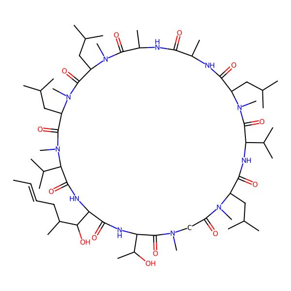 2D Structure of 27-(1-Hydroxyethyl)-30-(1-hydroxy-2-methylhex-4-enyl)-1,4,7,9,12,16,22,25-octamethyl-3,6,15,21-tetrakis(2-methylpropyl)-18,33-di(propan-2-yl)-1,4,7,10,13,16,19,22,25,28,31-undecazacyclotritriacontane-2,5,8,11,14,17,20,23,26,29,32-undecone