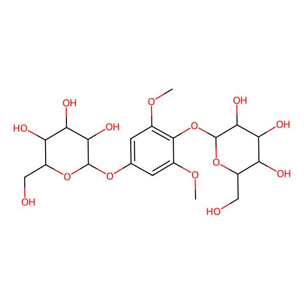 2D Structure of (2S,3R,4S,5S,6R)-2-[3,5-dimethoxy-4-[(2S,3R,4S,5S,6R)-3,4,5-trihydroxy-6-(hydroxymethyl)oxan-2-yl]oxyphenoxy]-6-(hydroxymethyl)oxane-3,4,5-triol