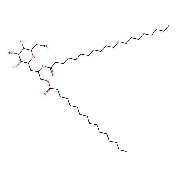 2D Structure of [1-[(2S,3R,4R,5S,6R)-6-(aminomethyl)-3,4,5-trihydroxyoxan-2-yl]-3-hexadecanoyloxypropan-2-yl] icosanoate