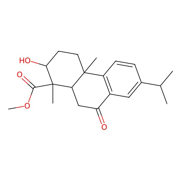 2D Structure of methyl (1R,2R,4aS,10aR)-2-hydroxy-1,4a-dimethyl-9-oxo-7-propan-2-yl-3,4,10,10a-tetrahydro-2H-phenanthrene-1-carboxylate