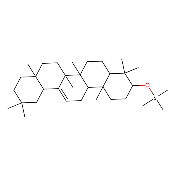2D Structure of [(3R,4aR,6aR,6bS,8aR,12aR,14aR,14bR)-4,4,6a,6b,8a,11,11,14b-octamethyl-1,2,3,4a,5,6,7,8,9,10,12,12a,14,14a-tetradecahydropicen-3-yl]oxy-trimethylsilane