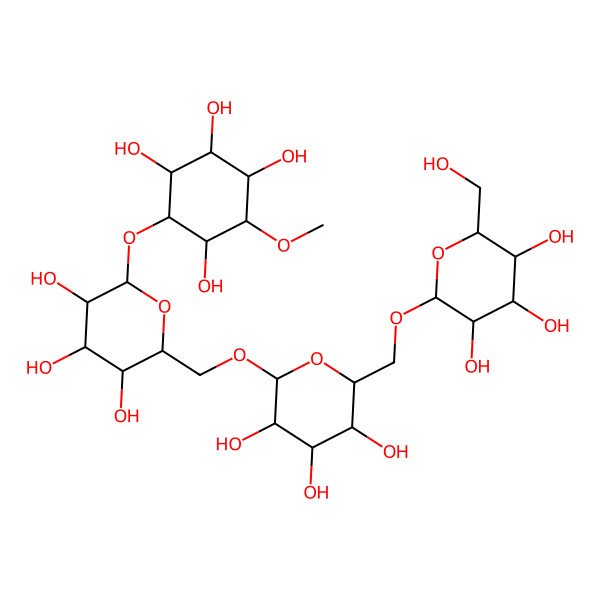 2D Structure of 4-Methoxy-6-[3,4,5-trihydroxy-6-[[3,4,5-trihydroxy-6-[[3,4,5-trihydroxy-6-(hydroxymethyl)oxan-2-yl]oxymethyl]oxan-2-yl]oxymethyl]oxan-2-yl]oxycyclohexane-1,2,3,5-tetrol