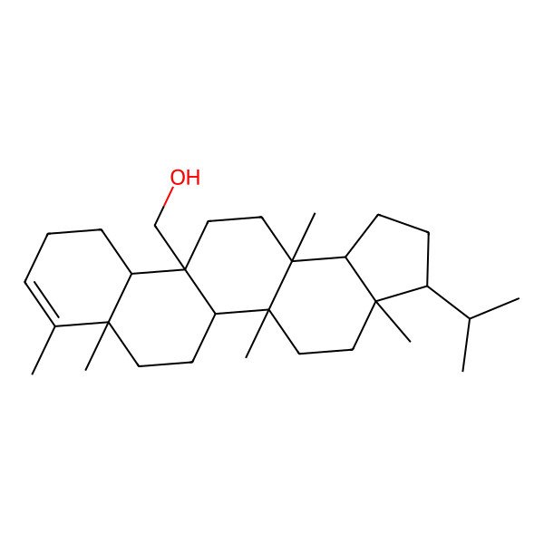 2D Structure of (3a,5a,7a,8,13a-Pentamethyl-3-propan-2-yl-1,2,3,4,5,5b,6,7,10,11,11a,12,13,13b-tetradecahydrocyclopenta[a]chrysen-11b-yl)methanol