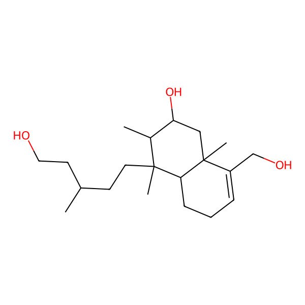 2D Structure of 8-(Hydroxymethyl)-4-(5-hydroxy-3-methylpentyl)-3,4,8a-trimethyl-1,2,3,4a,5,6-hexahydronaphthalen-2-ol 2D Structure of 8-(Hydroxymethyl)-4-(5-hydroxy-3-methylpentyl)-3,4,8a-trimethyl-1,2,3,4a,5,6-hexahydronaphthalen-2-ol