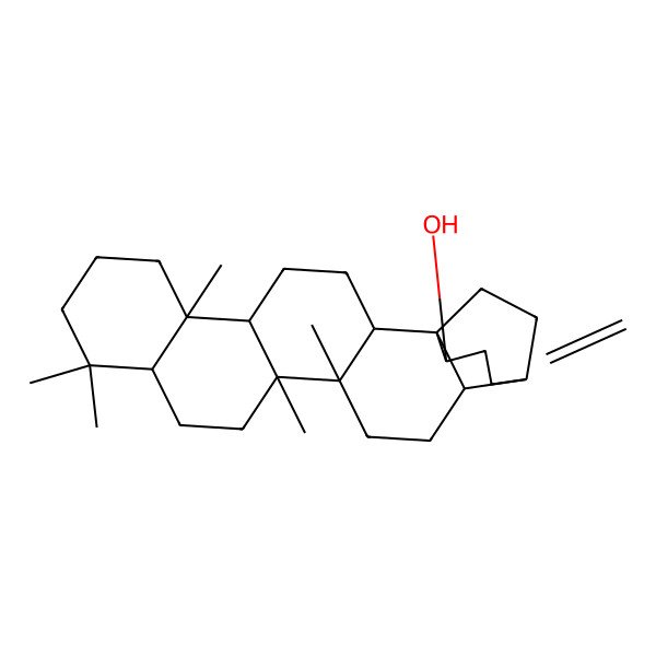 2D Structure of (1R,2S,5R,6S,11S,14R,15R,18S,19S,22S)-6,10,10,14,15-pentamethyl-20-methylidenehexacyclo[17.3.2.01,18.02,15.05,14.06,11]tetracosan-22-ol