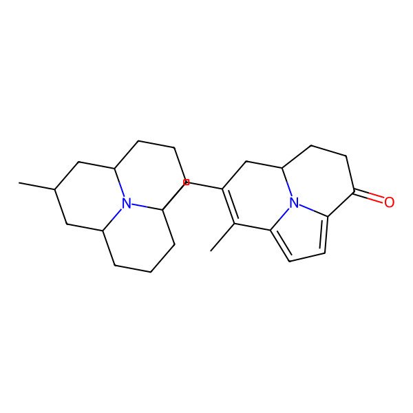 2D Structure of 11-Methyl-10-[(7-methyl-13-azatricyclo[7.3.1.05,13]tridecan-1-yl)methyl]-12-azatricyclo[6.3.1.04,12]dodeca-1,3,10-trien-5-one