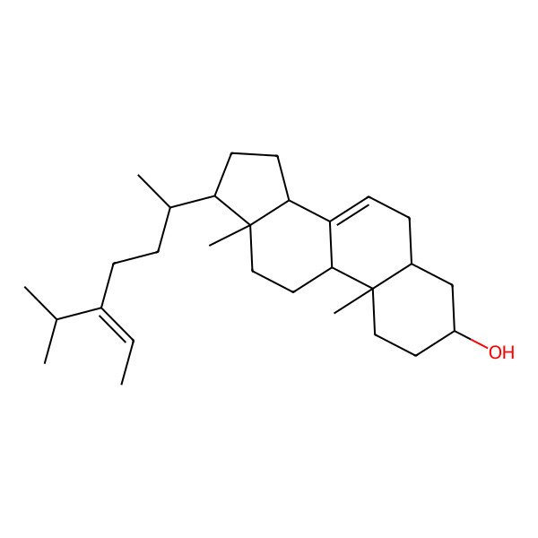 2D Structure of 10,13-dimethyl-17-(5-propan-2-ylhept-5-en-2-yl)-2,3,4,5,6,9,11,12,14,15,16,17-dodecahydro-1H-cyclopenta[a]phenanthren-3-ol