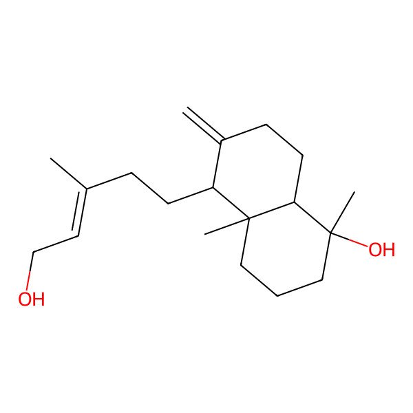 2D Structure of (1R,4aR,5S,8aR)-5-[(Z)-5-hydroxy-3-methylpent-3-enyl]-1,4a-dimethyl-6-methylidene-3,4,5,7,8,8a-hexahydro-2H-naphthalen-1-ol