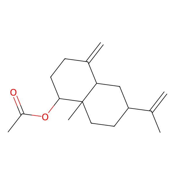 2D Structure of [(1R,4aS,6R,8aR)-8a-methyl-4-methylidene-6-prop-1-en-2-yl-1,2,3,4a,5,6,7,8-octahydronaphthalen-1-yl] acetate
