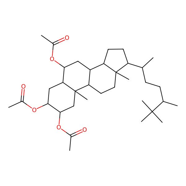 2D Structure of [2,3-diacetyloxy-10,13-dimethyl-17-(5,6,6-trimethylheptan-2-yl)-2,3,4,5,6,7,8,9,11,12,14,15,16,17-tetradecahydro-1H-cyclopenta[a]phenanthren-6-yl] acetate