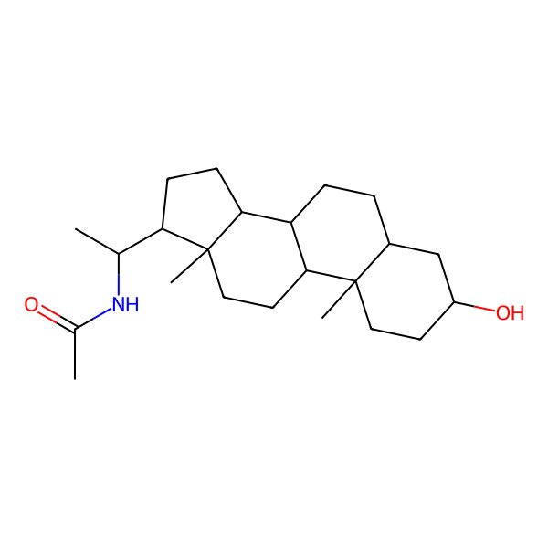 2D Structure of N-[(1S)-1-[(3S,5S,8R,9R,10S,13S,14R,17S)-3-hydroxy-10,13-dimethyl-2,3,4,5,6,7,8,9,11,12,14,15,16,17-tetradecahydro-1H-cyclopenta[a]phenanthren-17-yl]ethyl]acetamide