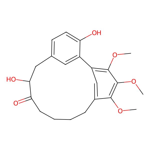 2D Structure of (8S)-3,8-dihydroxy-15,16,17-trimethoxytricyclo[12.3.1.12,6]nonadeca-1(17),2,4,6(19),14(18),15-hexaen-9-one
