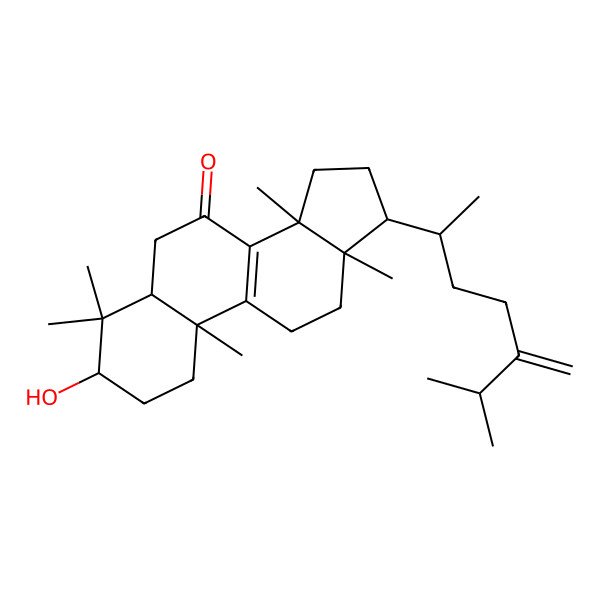 2D Structure of (3S,5R,10S,13S,14S,17S)-3-hydroxy-4,4,10,13,14-pentamethyl-17-[(2S)-6-methyl-5-methylideneheptan-2-yl]-1,2,3,5,6,11,12,15,16,17-decahydrocyclopenta[a]phenanthren-7-one