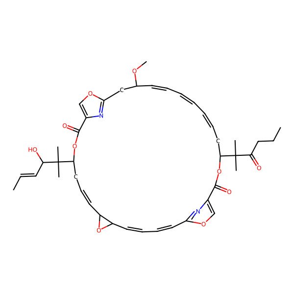 2D Structure of 12-(3-Hydroxy-2-methylhex-4-en-2-yl)-20-methoxy-28-(2-methyl-3-oxohexan-2-yl)-7,13,17,29,33-pentaoxa-34,35-diazatetracyclo[29.2.1.115,18.06,8]pentatriaconta-1(34),2,4,9,15,18(35),21,23,25,31-decaene-14,30-dione