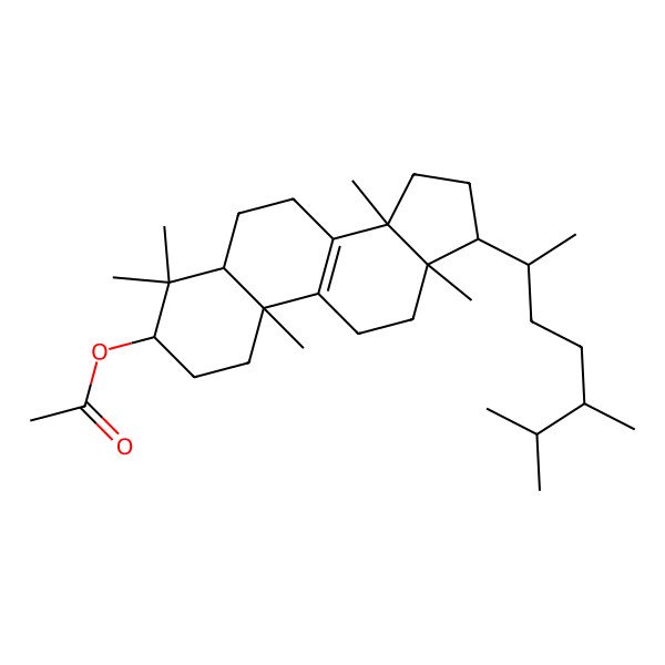 2D Structure of [17-(5,6-dimethylheptan-2-yl)-4,4,10,13,14-pentamethyl-2,3,5,6,7,11,12,15,16,17-decahydro-1H-cyclopenta[a]phenanthren-3-yl] acetate
