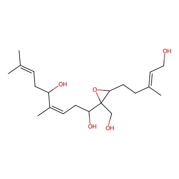 2D Structure of 1-[2-(Hydroxymethyl)-3-(5-hydroxy-3-methylpent-3-enyl)oxiran-2-yl]-4,8-dimethylnona-3,7-diene-1,5-diol