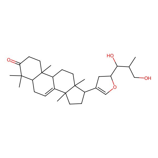 2D Structure of (5R,9R,10R,13S,14S,17R)-17-[(2R)-2-[(1R,2R)-1,3-dihydroxy-2-methylpropyl]-2,3-dihydrofuran-4-yl]-4,4,10,13,14-pentamethyl-1,2,5,6,9,11,12,15,16,17-decahydrocyclopenta[a]phenanthren-3-one